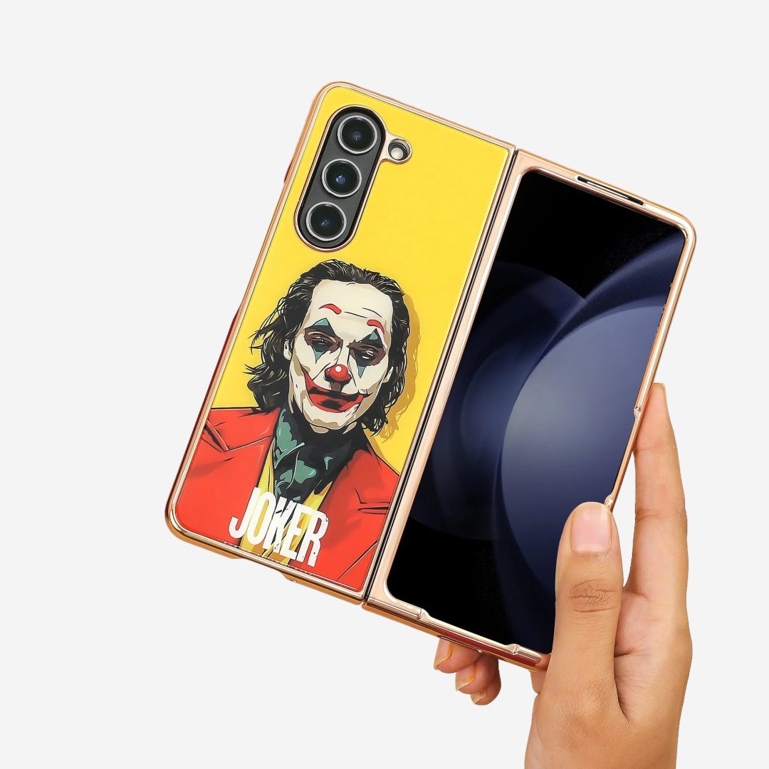 Joker Glass Back with Golden Chrome Case